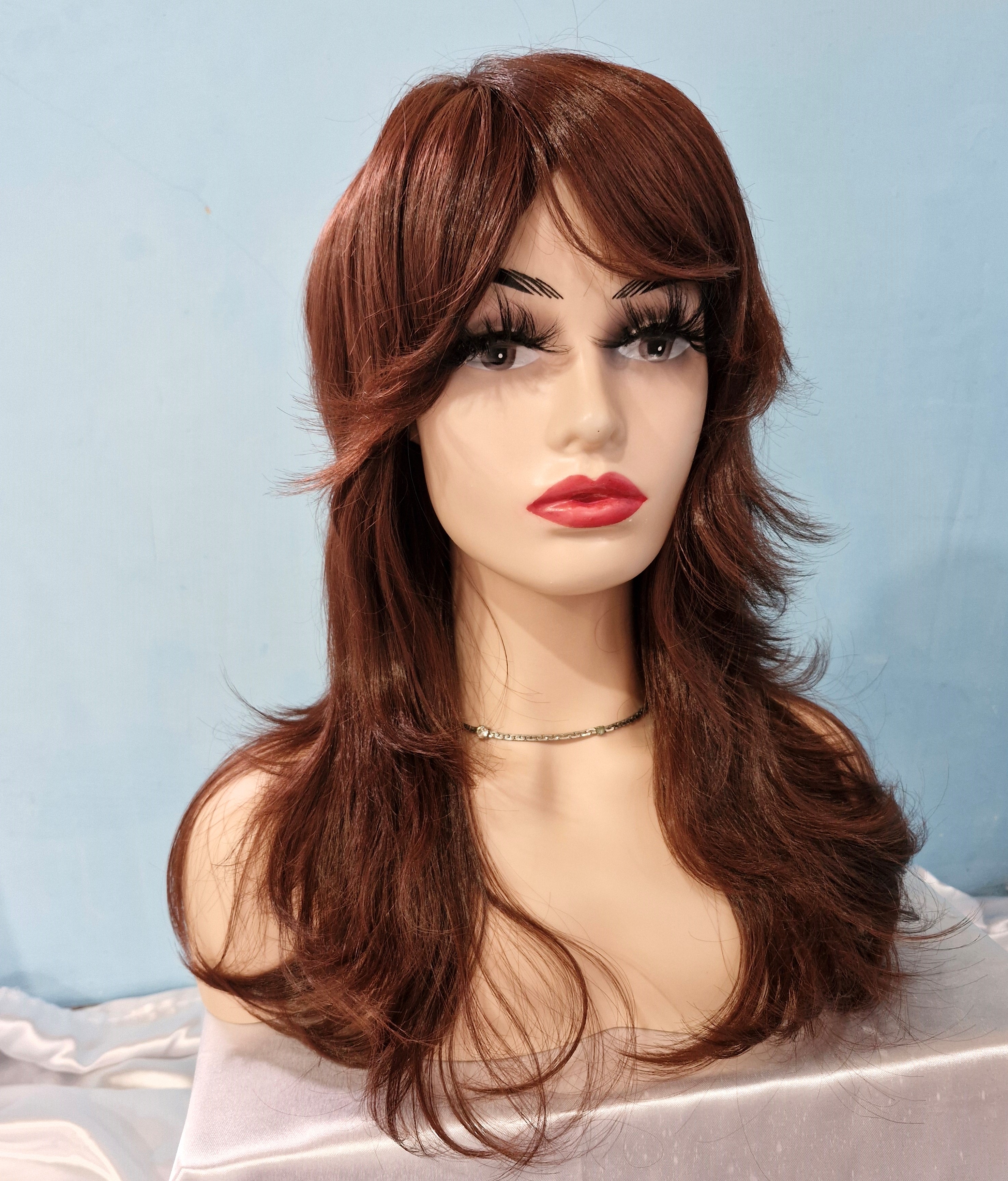 کلاهگیس قهوه ای حالتدار