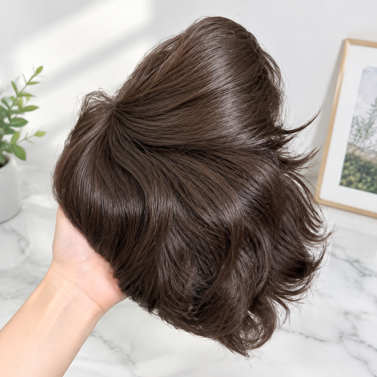 کلاهگیس کوتاه قهوه ای
